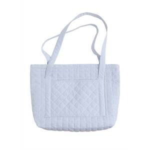NEW LITTLE ENGLISH women's quilted tote luggage bag in light blue